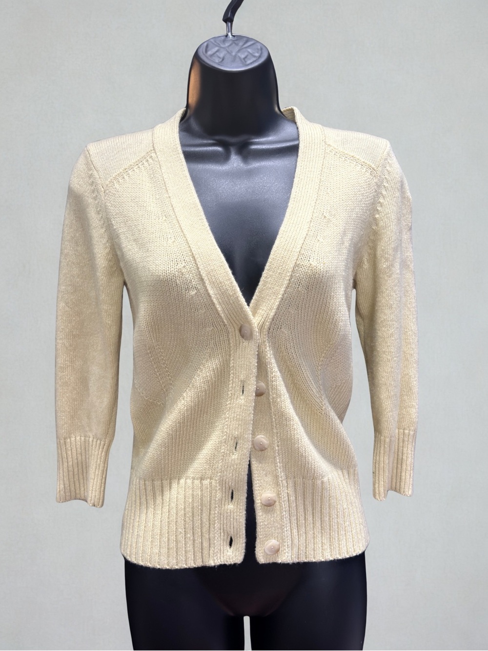 Pale Pistachio V-Neck Button Cardigan Sweater - Women